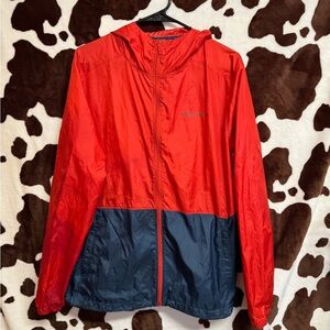 Columbia Men's Vibrant Red and Navy Windbreaker